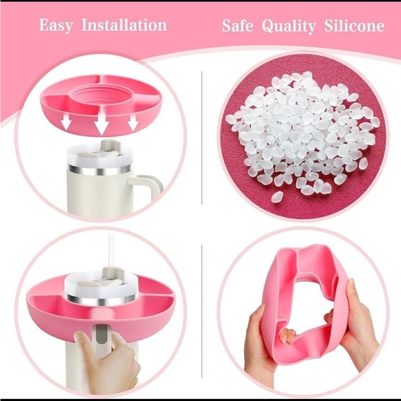 Silicon Snack Tray for Stanley 40 oz with handle PINK NWT - Picture 7 of 8